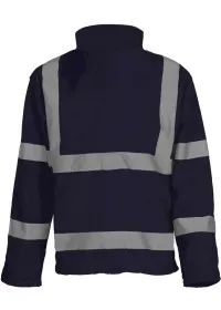 Personalised Hi Vis Softshell Jacket HVK09 Yoko Navy Rear