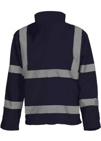 Personalised Hi Vis Softshell Jacket HVK09 Yoko Navy Rear