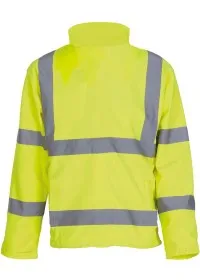 Personalised Hi Vis Softshell Jacket HVK09 Yoko Yellow Rear
