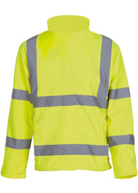 Personalised Hi Vis Softshell Jacket HVK09 Yoko Yellow Rear