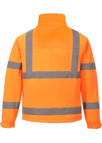 Hi Vis Classic Softshell Jacket S424 Portwest Orange Rear