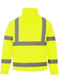 Hi Vis Classic Softshell Jacket S424 Portwest Yellow Rear