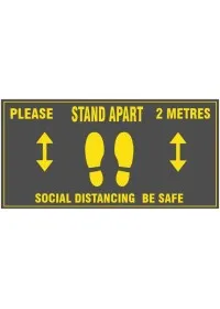 Social distance floor sticker rectangle