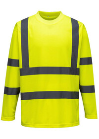 Personalised Hi Vis Long Sleeved T-Shirt S178 Yellow Front
