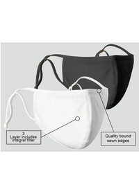 White Face Mask 3 layer