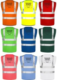 Community Volunteer Hi Vis Vest All Colours