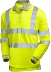 Personalised Long Sleeve Hi Vis Polo Shirt Pulsar P458
