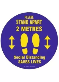Social Distancing Floor Sticker 300mm