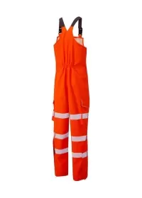 Hi Vis Bib & Brace Leo BB01 Orange Rear