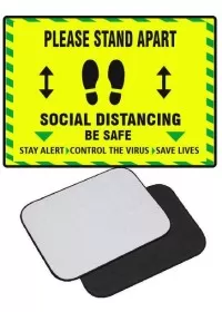 Yellow Floor Mat Social Distancing