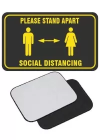 Social Distancing floor mat movable