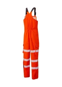 Hi Vis Bib & Brace Leo BB01 Orange Rear
