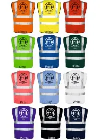 Compliance C19 Officer hi vis vests colours