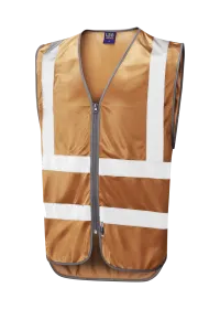 Bronze Colour HI Vis vest Leo W35