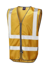 Gold colour hi vis vest Leo W35