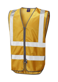 Gold colour hi vis vest Leo W35