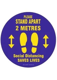Social Distancing Floor Sticker 300mm
