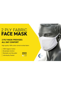 2 Layer Face Mask White CV21