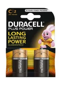 Duracell Plus Power C batteries 2-pack hl117