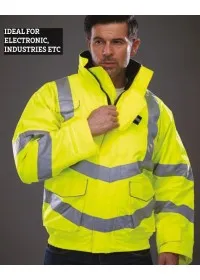 Metal Free Hi Vis bomber jacket hvw701