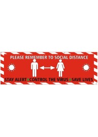 Social Distance Banner Keep 2 Metres