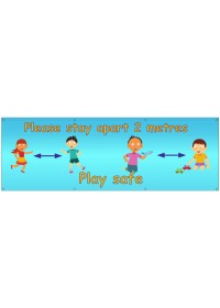 School Children Social Distance Banner