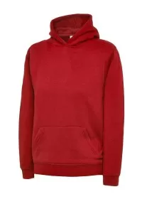 Uneek UX8 Children's Hooded Sweatshirt Red