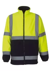 Yellow and navy hi vis fleece