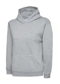 Uneek UX8 Children's Hooded Sweatshirt Heather Grey