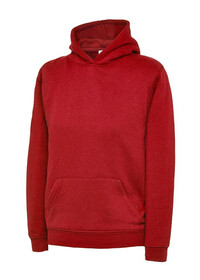 Uneek UX8 Children's Hooded Sweatshirt Red