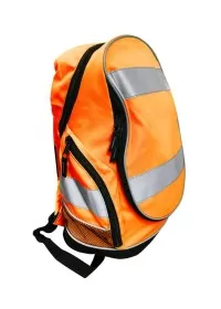Hi Vis Bag With Black Trim And Reflective Tape Orange
