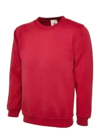 Uneek UC211 Ladies Deluxe Sweatshirt Red