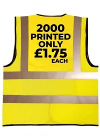 2000 Custom Printed Hi Vis vests & Logo