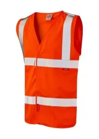 Flame retardant hi vis vest Orange W08 en 533