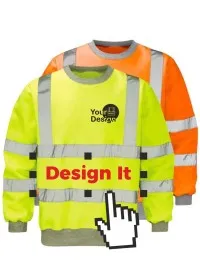 Custom Printed Hi Vis Sweatshirt