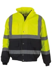 HVP218 Yoko Two Tone Hivis Bomber Jacket