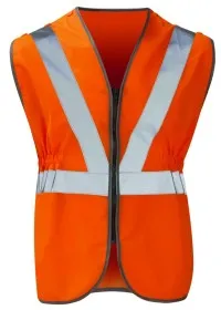 HVW05P Orange Rail Pull Apart Hivis Vest