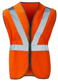 HVW05P Orange Rail Pull Apart Hivis Vest
