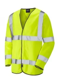 LEO Yellow Long Sleeve hivis Vest