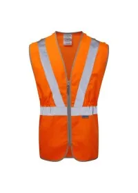 Orange Pull Apart Hi Vis Vest With Zip Pulsarail PR145