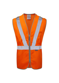 Orange Pull Apart Hi Vis Vest With Zip Pulsarail PR145