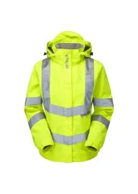 Ladies Yellow Hi Vis Storm Coat Pulsar P704