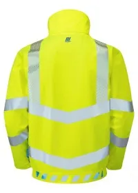 Yellow Hi Vis Waterproof Bomber Jacket Pulsar EVO103 Rear