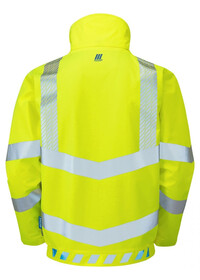 Yellow Hi Vis Waterproof Bomber Jacket Pulsar EVO103 Rear