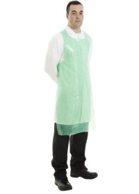 Disposable Polythene apron roll of 100 at 50 mu thick