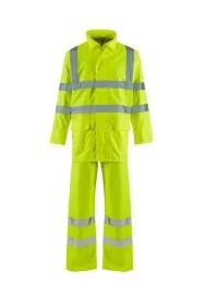 HI Vis Yellow Rainsuit Lightweight 2 piece H130