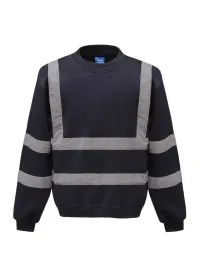 Navy Hi Vis Sweatshirt Yoko HVJ510