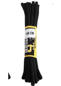 Black Bootlace 140cm long length SINGLE PAIR