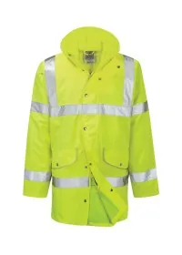 Hi Vis Waterproof Breathable unpadded Hi Vis Coat