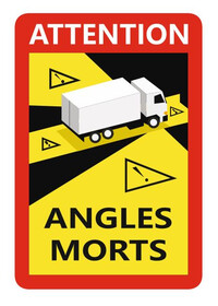 Angles Morts Removeable Stickers for use in France